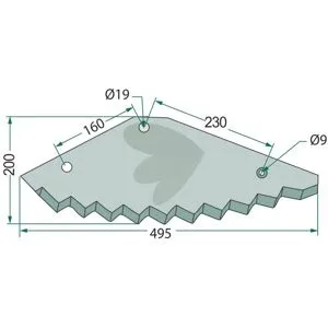 Knife for feed mixer - 5916