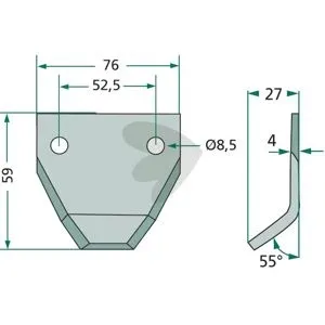 Knife for feed wagon - 70-105