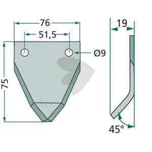 Knife for feed wagon - 70-145