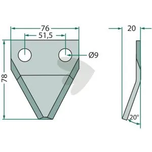 Knife for feed wagon - 70-164