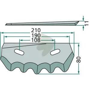 Knife for forage wagon left - 70-233