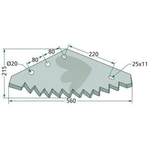 Knife for forage wagon - 70-248