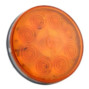 Grote 53253 SuperNova Amber LED Turn Signal Light – 4 in. Round, 10 Diode, Male Pin