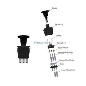 PTO Switch for Snapper 7035658 Bobcat 1985032 Dixon 539101768 539117238 539129512 5961 Encore 523030 523031 Ferris 1722887 22180 5022180 Great Dane D38005 — 4