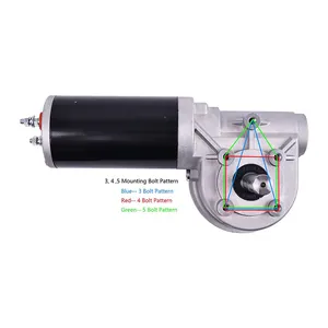 90:1 12V 0.8HP 600W 40RPM Dump Truck Roll Tarp Motor Chrome Cover — 7