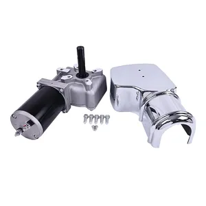 90:1 12V 0.8HP 600W 40RPM Dump Truck Roll Tarp Motor Chrome Cover
