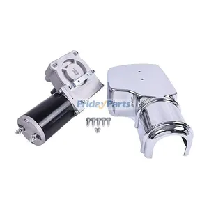 90:1 12V 0.8HP 600W 40RPM Dump Truck Roll Tarp Motor Chrome Cover — 2