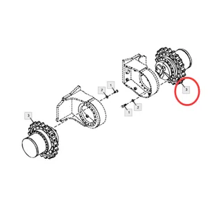 Travel Gearbox With Motor 9256990 for John Deere Excavator 2154G 270DLC 290GLC 300GLC 2454D — 2