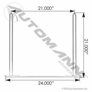 562.801 Anti-Sail Bracket Chrome 21×24