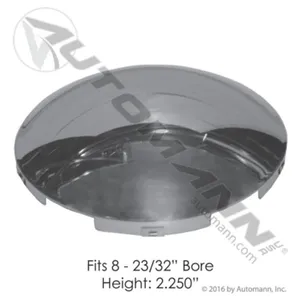 Automann 562.B1501C Front Hub Cap 5 Notch 7/16in Lip Chrome