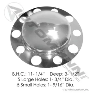 Automann 562.E1001C Front Axle Cover 2 Pc Kit Chrome
