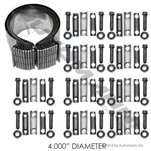 Automann 562.U3104SSBK Exhaust Band Clamp Preformed 4in