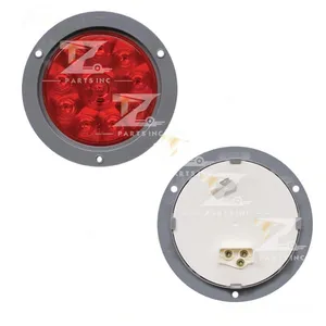 Tail Light S/T/T LED 4in Red Flange Mount — 2