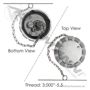 Automann 572.1029 Fuel Cap 3in-5.5 TPI Special