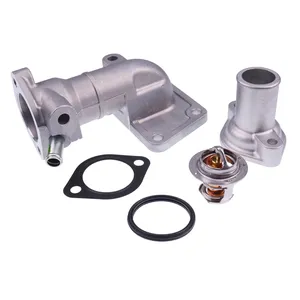 Water Flange & Cover & Thermostat With Gasket 6598118 6646743 for Bobcat Loader 645 743 1600