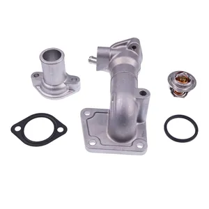 Water Flange & Cover & Thermostat With Gasket 6598118 6646743 for Bobcat Loader 645 743 1600 — 2