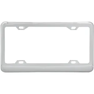60050 License Plate Frame w/ 4 Holes & Wide Bottom