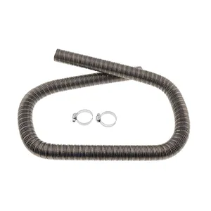 24mm Stainless Steel Exhaust Pipe(1m) 36061296 90394 with Clamps for Webasto Eberspacher — 2