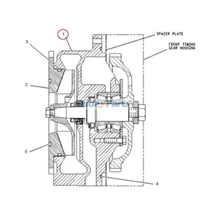 Water Pump 10R-0483 613890 for Caterpillar CAT 3406E 980G 621G 623G 627 — 4