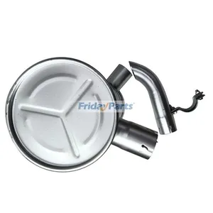 Muffler Silencer 6207-11-5310 with Clamp and 2Pcs U-Bolt for Komatsu Engine S6D95L-1GG Excavator PC150-5 PC120-5K PC130-5K PC150HD-5K — 7