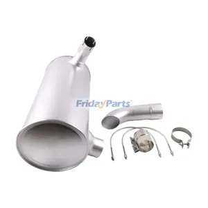 Muffler Silencer 6209-11-5221 with 2Pcs U Bolt and Clamp for Komatsu Engine 6D95 Excavator PC220-5 PC220-5C PC220LC-5 PC220LC-5C — 4