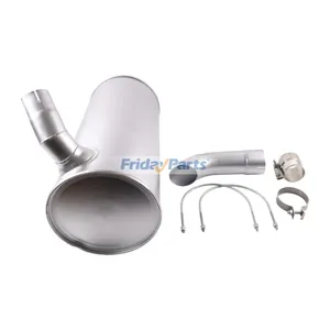 Muffler Silencer 6209-11-5221 with 2Pcs U Bolt and Clamp for Komatsu Engine 6D95 Excavator PC220-5 PC220-5C PC220LC-5 PC220LC-5C — 3