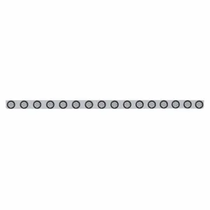 79-1/2" SS Bumper Light Bracket With 16X 7 LED 2" Reflector Light -Red LED/Clear Lens