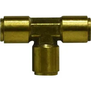 Brass Push In Union Tee | DOT Approved | Quick Connect Air Brake Tee — 1/4" — 2