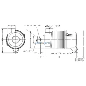 Air Filter Assembly G042546 - Replaces Donaldson — 4