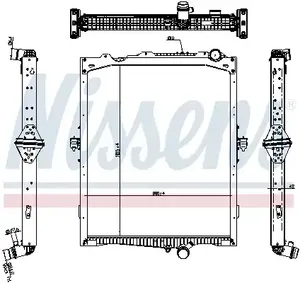 VOLVO ENGINE RADIATOR C/W BRACKETS  (NISSENS)