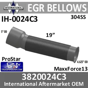 3820024C3 International EGR Bellows Turbo IH-0024C3 - GOOD — 2
