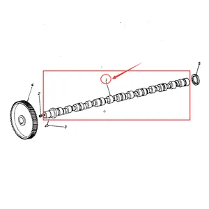 Camshaft 6680-41-1010 6680-41-1011 for Komatsu N-855-1 NH-220-CI-1B NTO-6-B-1A Engine — 2