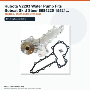 Kubota V2203 Water Pump Fits Bobcat Skid Steer 6684225 15521 73030 — 2