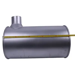 Muffler 6738-11-5510 with Clamp and 2Pcs U-Bolt for Komatsu Engine 6D102 Excavator PC200-7 PC220-7 PC210-7 PC240-7 PC228-3 PC230-7 PW180-7 — 5