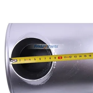 Muffler 6738-11-5510 with Clamp and 2Pcs U-Bolt for Komatsu Engine 6D102 Excavator PC200-7 PC220-7 PC210-7 PC240-7 PC228-3 PC230-7 PW180-7 — 6