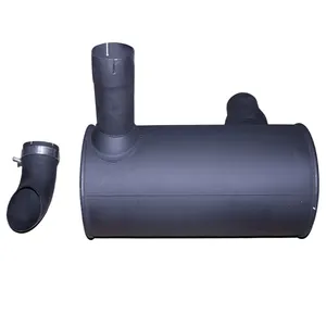 Muffler 6754-11-5310 with Clamp and 2Pcs U-Bolt for Komatsu Engine 6D107E Excavator PC200-8 PC220-8 PC240-8 PC200LC-8 PC210-8K PC210LC-8 PC230NHD8 — 2