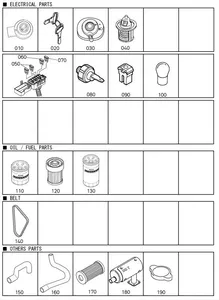 '- Kubota B1121D - Frequently Used Parts Selection