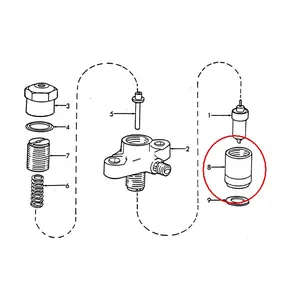 Simms CAV injector nozzle nut 7008-443A — 3