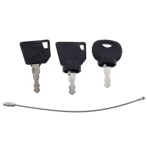 3 Pcs Ignition Key for JCB Bomag Hamm Roller Compaction Dynapac Terex Vibromax Volvo Ford Moxy New Holland and More — 4