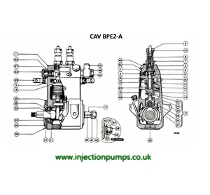 Plunger and element for CAV BPE3A, BPE4A, BPE6A 7033-462H — 3