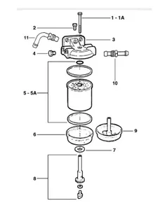 Diesel filter / Filtre à carburant séparateur eau/gasoil Delphi HDF296 — 2
