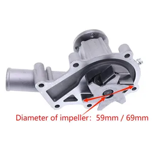 Water Pump with Gasket 6672429 6680278 for Kubota D1005 D1105 V1505 Bobcat 463 553 S100 S70 B100 B200 B250 BL275 425 428 E25 E26