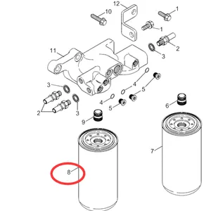 Fuel Filter 87349761 87360565 for CASE Engine 6TAA-8304 275HP Tractor MX215 MX245 MX275 MX305 STX280 STX330 — 6