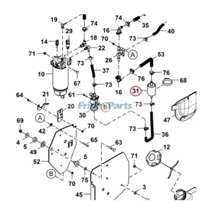 In-line Fuel Filter 7348032 for Bobcat Loader S76 T76 — 11