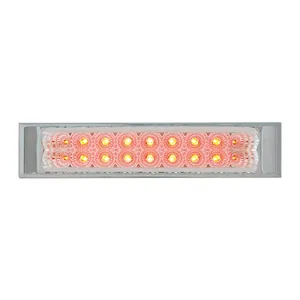 76488 Spyder Series 10" Low Profile LED Double Row Light Bar, Red/Clear
