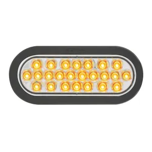 76521 Pearl Series Continuous Oval LED Strobe Light, Amber/Clear