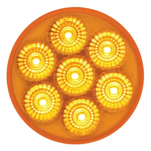 76620 2" LOW PROFILE SPYDER AMBER 7-LED MARKER LIGHT, AMBER LENS