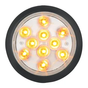 #76845 Mega 10 Plus Series 4" LED Light, Amber/Clear