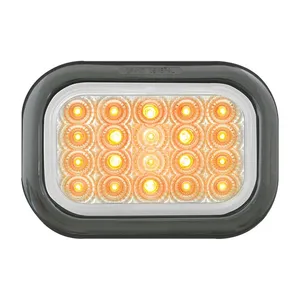 77001 Spyder Series Rectangular LED Light Amber/Clear