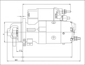 Starter motor / Démarreur 12V 4,2kW Perkins — 2